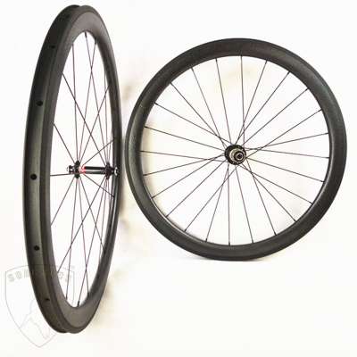 700C carbon bicycle wheels 45mm clincher wheels U shape 25mm width dimple surface road bike wheels