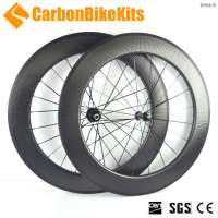 CBK SR80C 700c carbon bicycle wheelset 80mm bike dimple wheels clincher