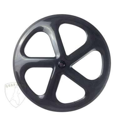 SoarRocs carbon road bike 58mm tubular high TG resin track bike wheel 23mm width 5 spokes bicycle wheels