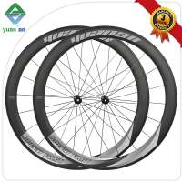 giant quality 3 years warranty sulky wheel 50mm depth clincher wheel with 24 hole hub and aero pillar 1432 spoke 3k black matte