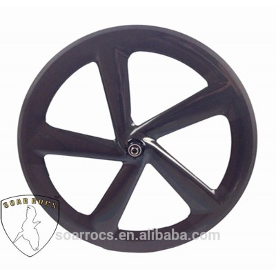 700c carbon road bike 65mm clincher wheel with disc brake hub 3K matte/glossy  5 spokes bicycle wheel